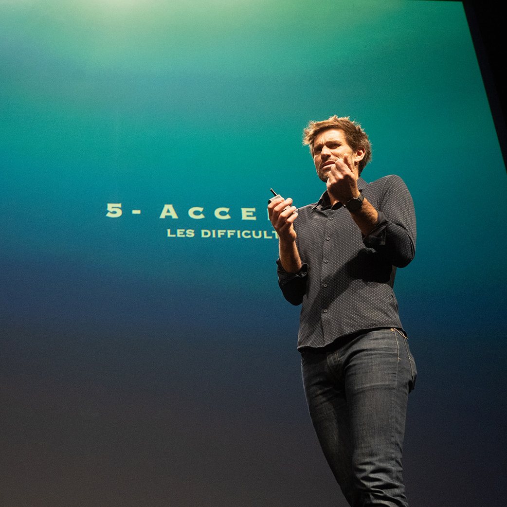 Guillaume Néry sur scène